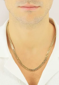 Collier Panzer Gelbgold 750, 6mm, 50cm