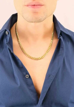 Collier Panzer Gelbgold 750, 7mm, 45cm