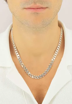 Collier Panzer Silber 925, 7mm, 55cm