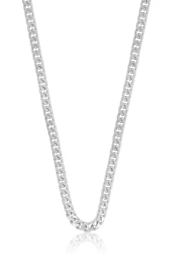 Collier Panzer Weissgold 375, 4mm, 45cm