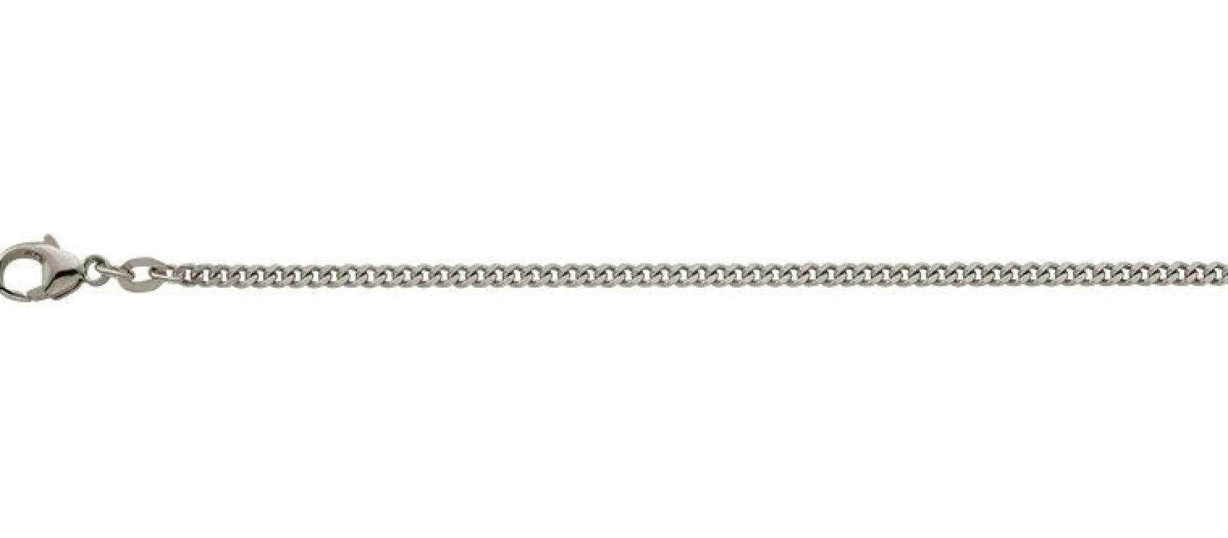 Collier Panzer Weissgold 750, 2.4mm, 50cm