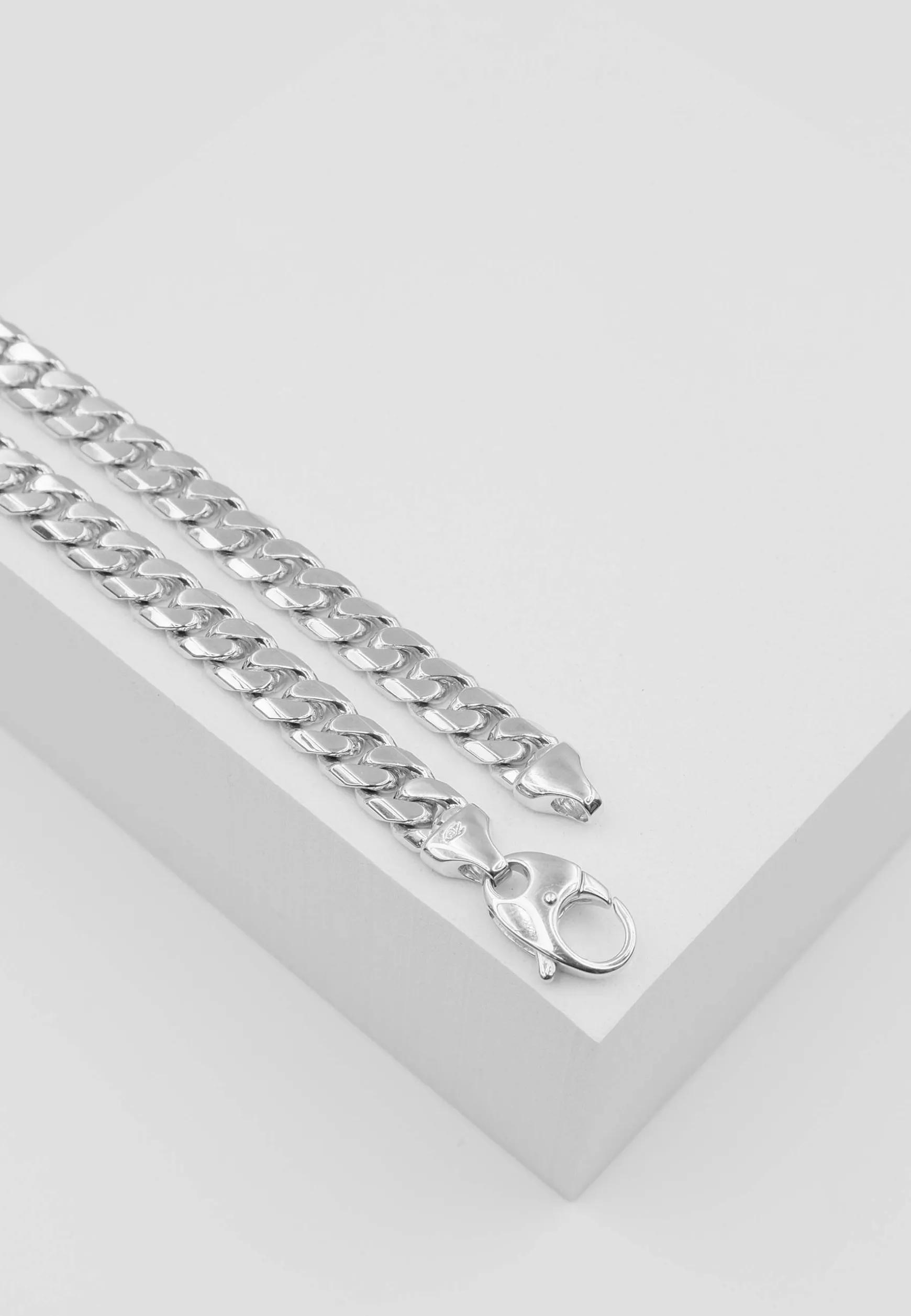 Collier Panzer Weissgold 750, 7mm, 45cm