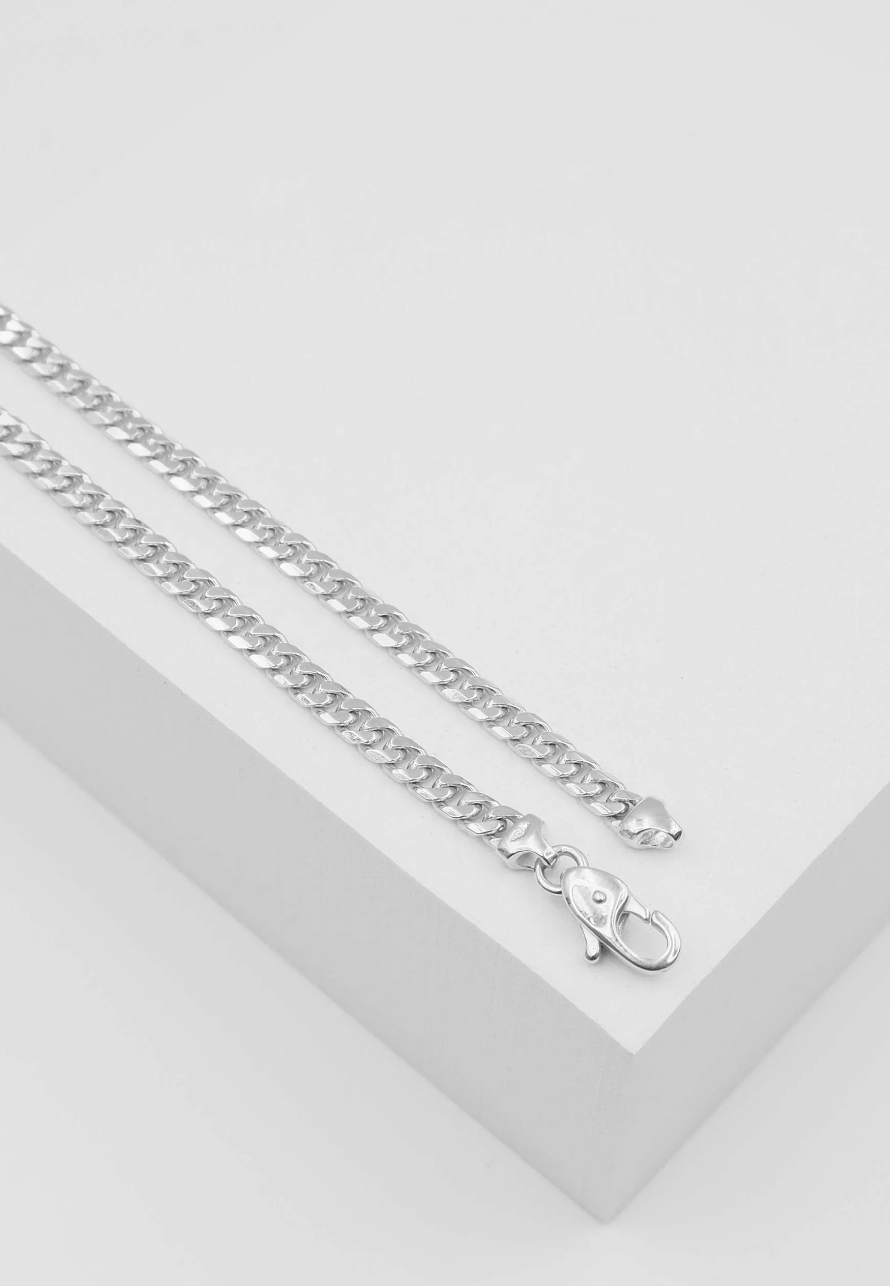 Collier Panzer Weissgold 375, 4mm, 50cm