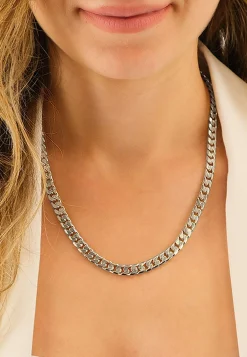 Collier Panzer Weissgold 750, 7mm, 45cm