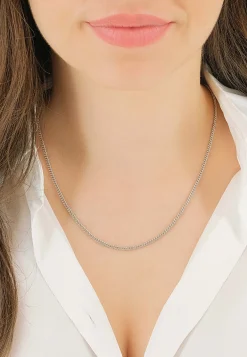 Collier Panzer Weissgold 750, 2.4mm, 50cm