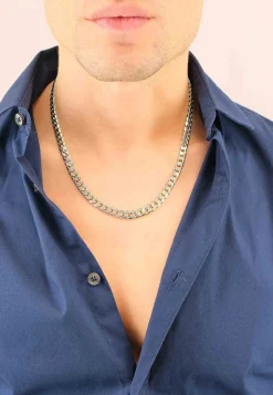 Collier Panzer Weissgold 750, 7mm, 45cm