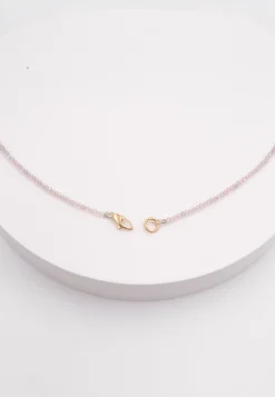 Collier Roségold 750 Süsswasserperle 10-11mm Spinell