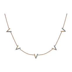 Collier Rotgold 750 Brillanten 0.11.00ct.  45cm