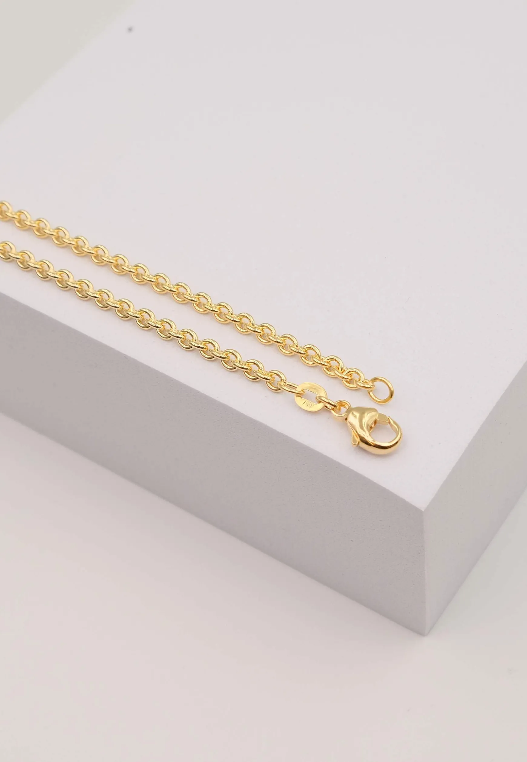 Collier Rundanker Gelbgold 750, 3.1mm, 50cm