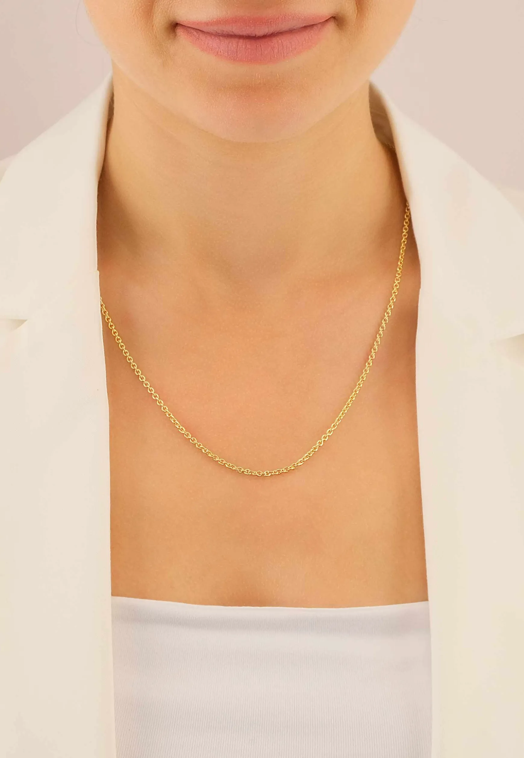 Collier Rundanker Gelbgold 750, 2.3mm, 45cm