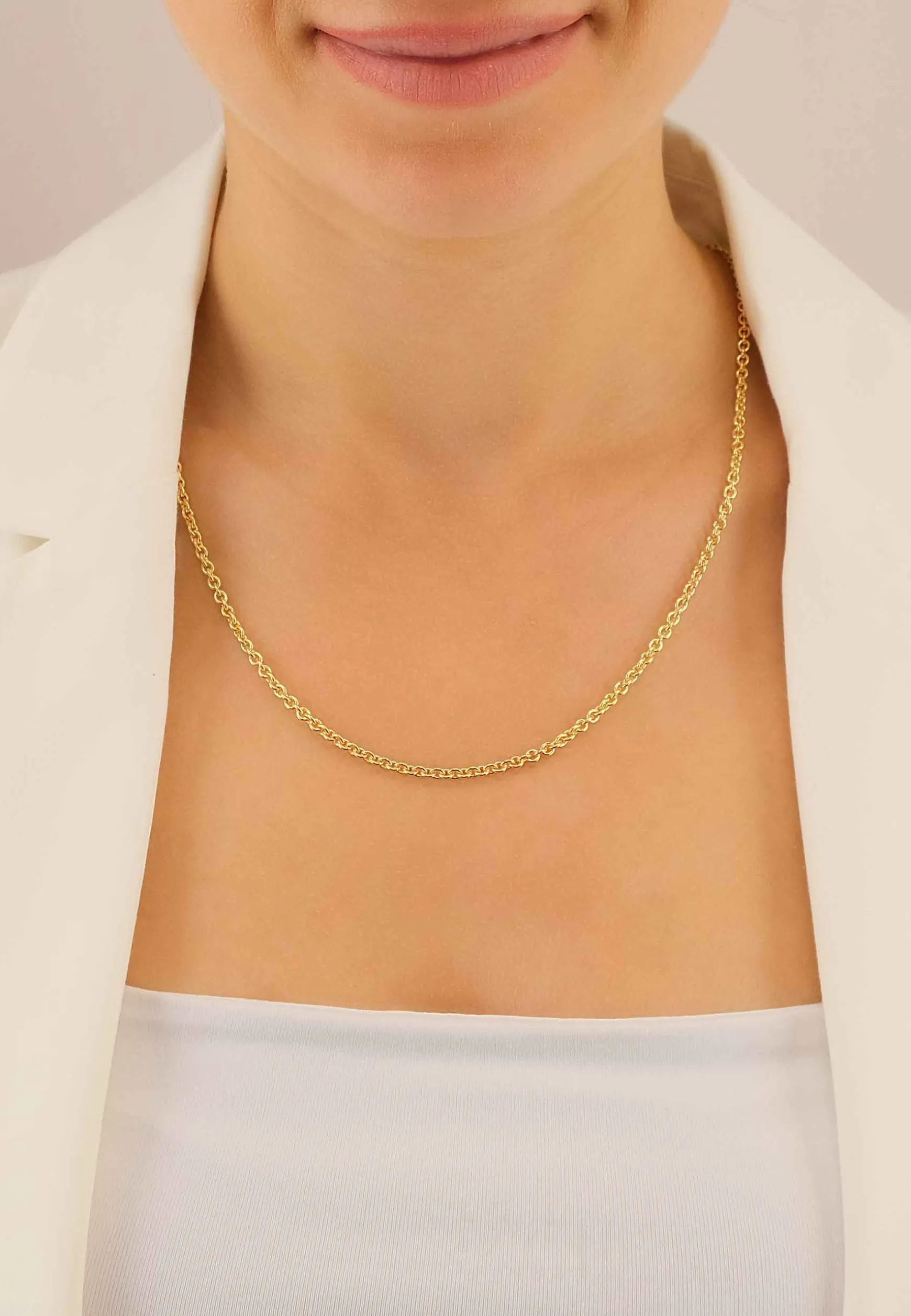 Collier Rundanker Gelbgold 750, 3.1mm, 50cm