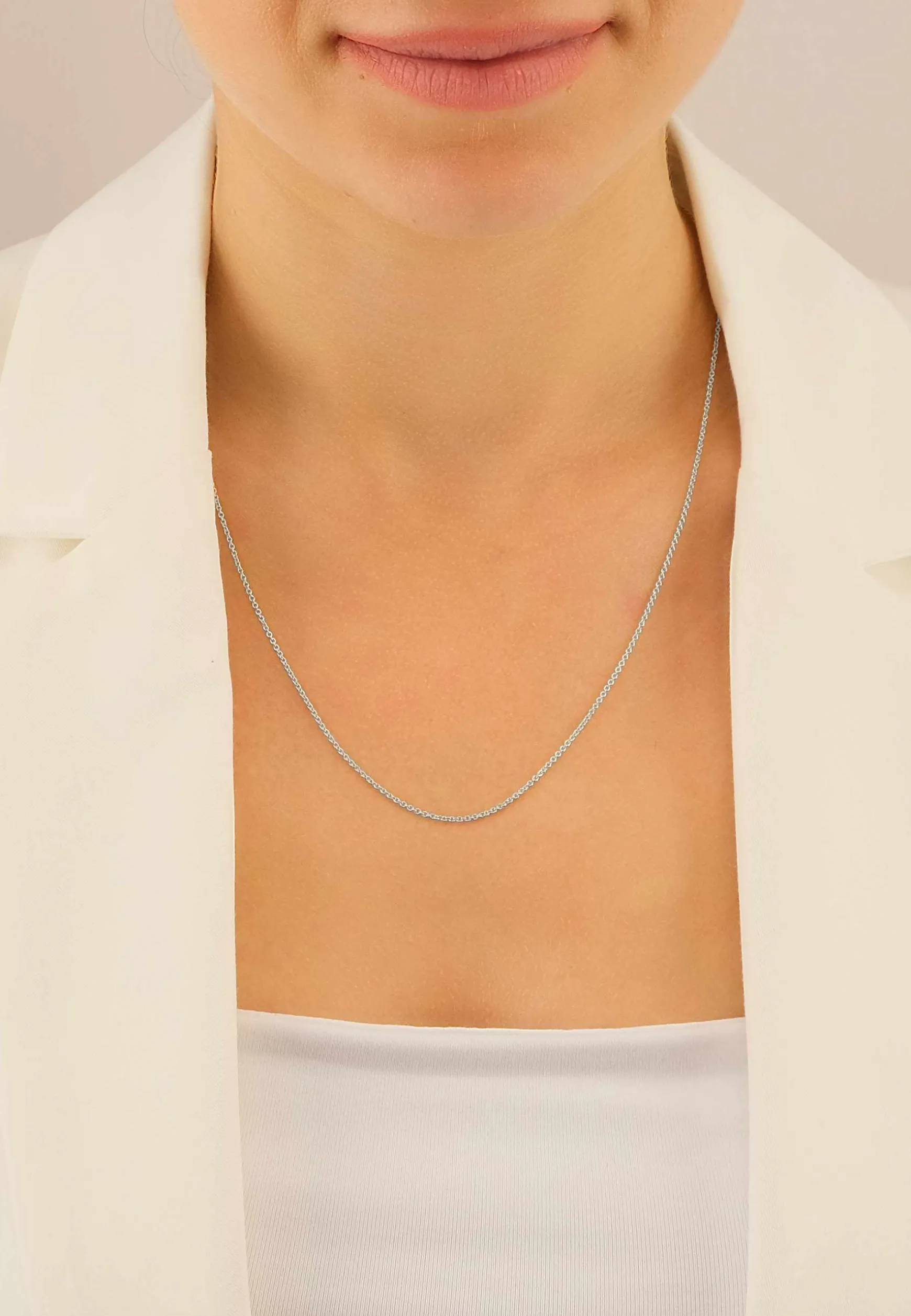 Collier Rundanker Weissgold 750, 1.1mm, 60cm