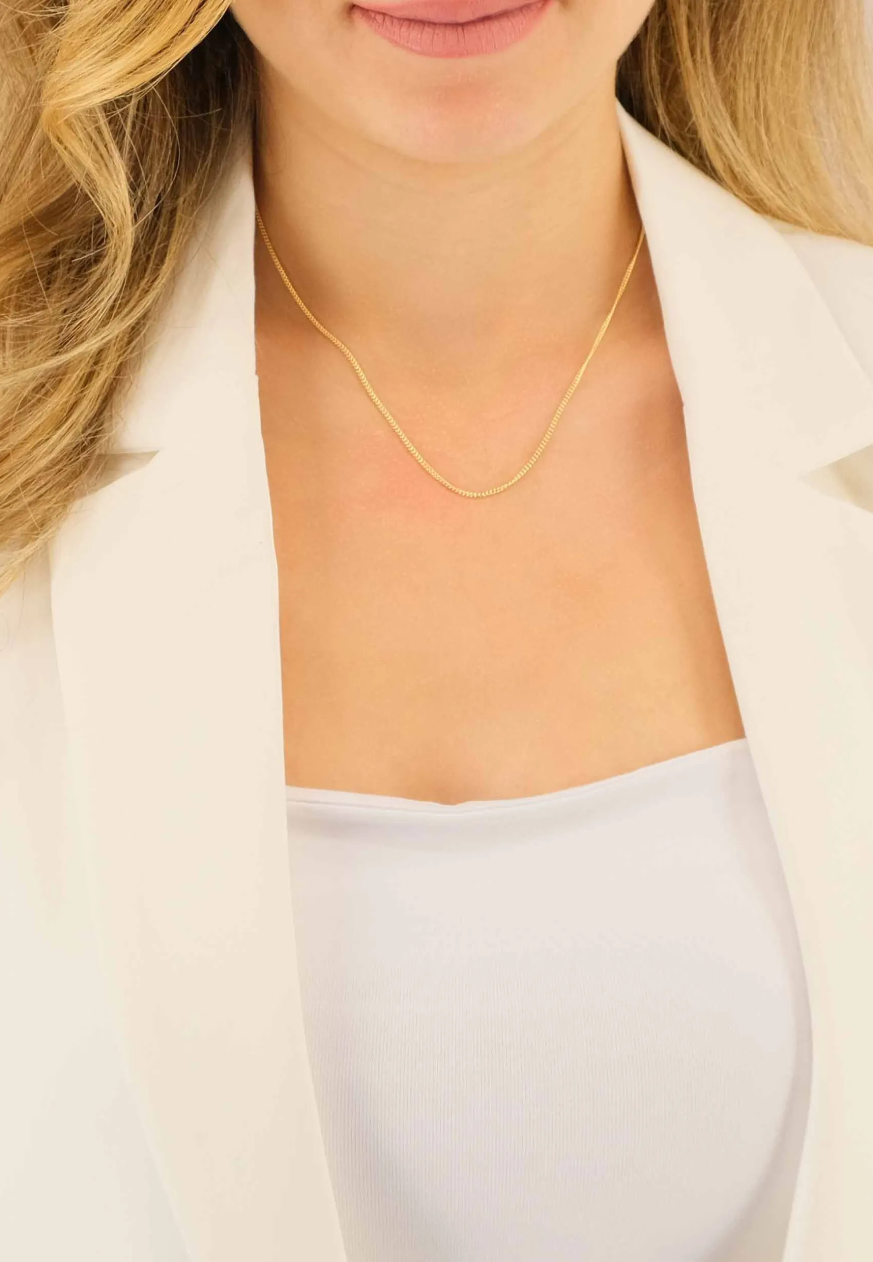 Collier Rundpanzer Gelbgold 750, 1.6mm, 42cm