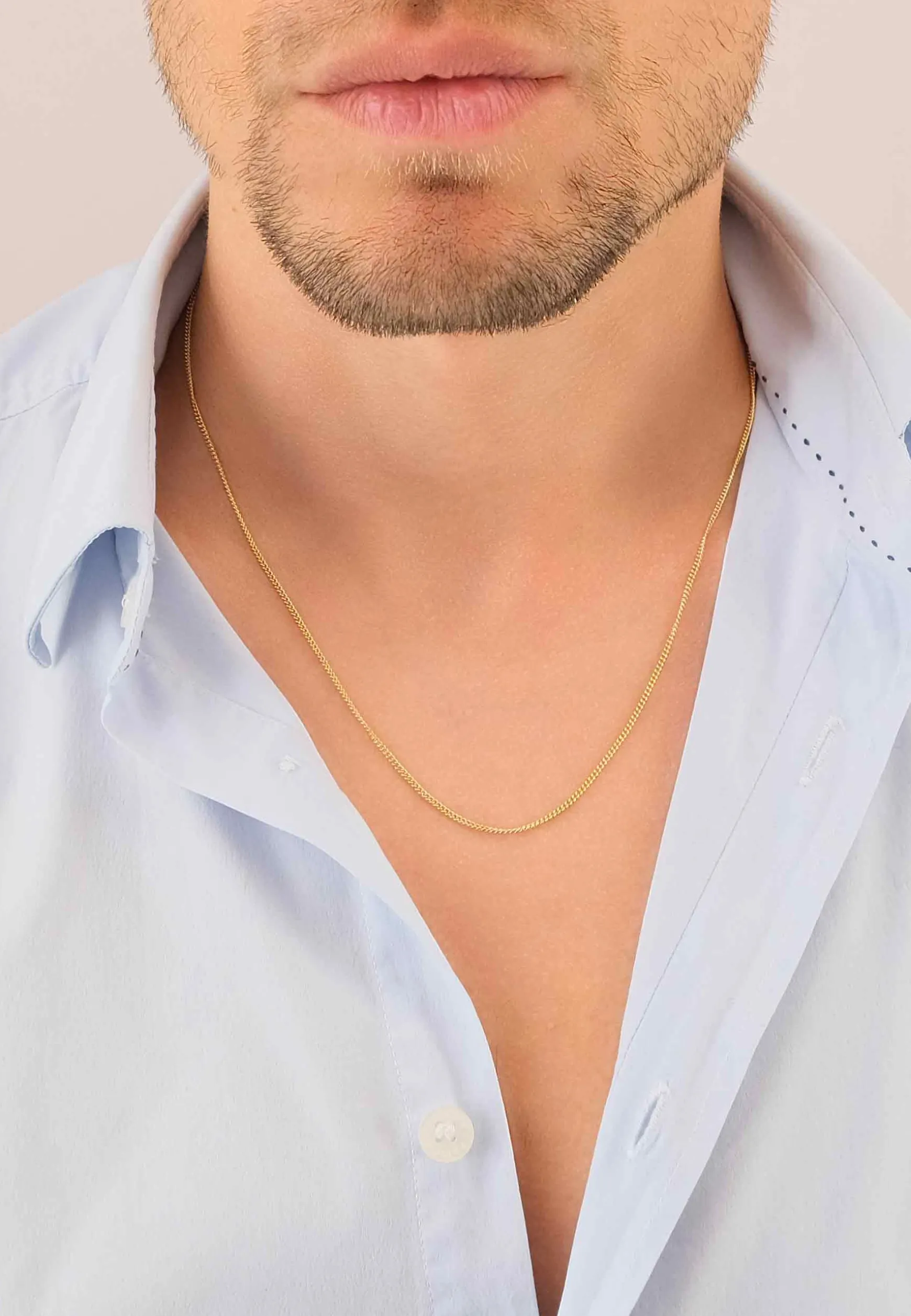 Collier Rundpanzer Gelbgold 750, 1.6mm, 42cm