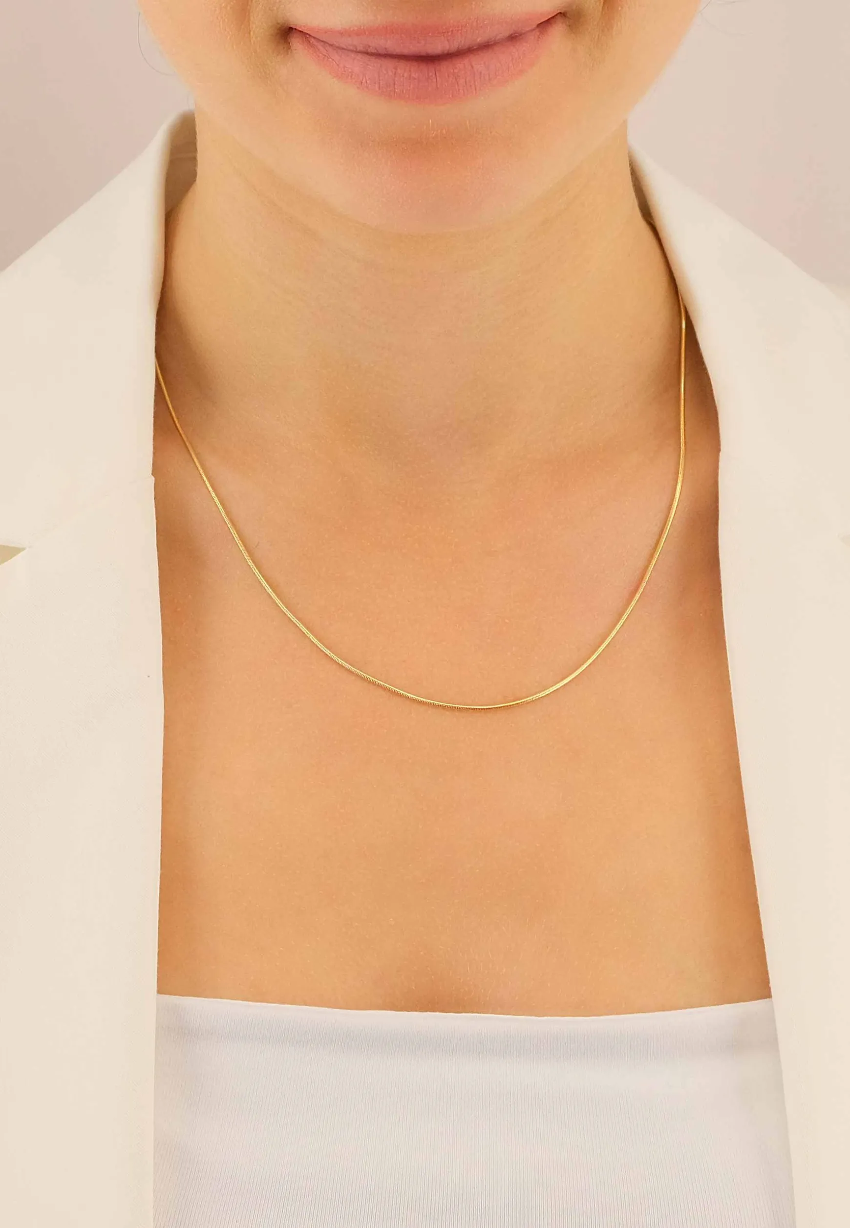 Collier Schlange Gelbgold 750, 1.2mm, 40cm