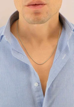 Collier Schlange Weissgold 750, 1.6mm, 55cm