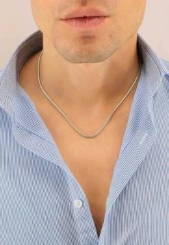 Collier Schlange Weissgold 750, 2.4mm, 45cm