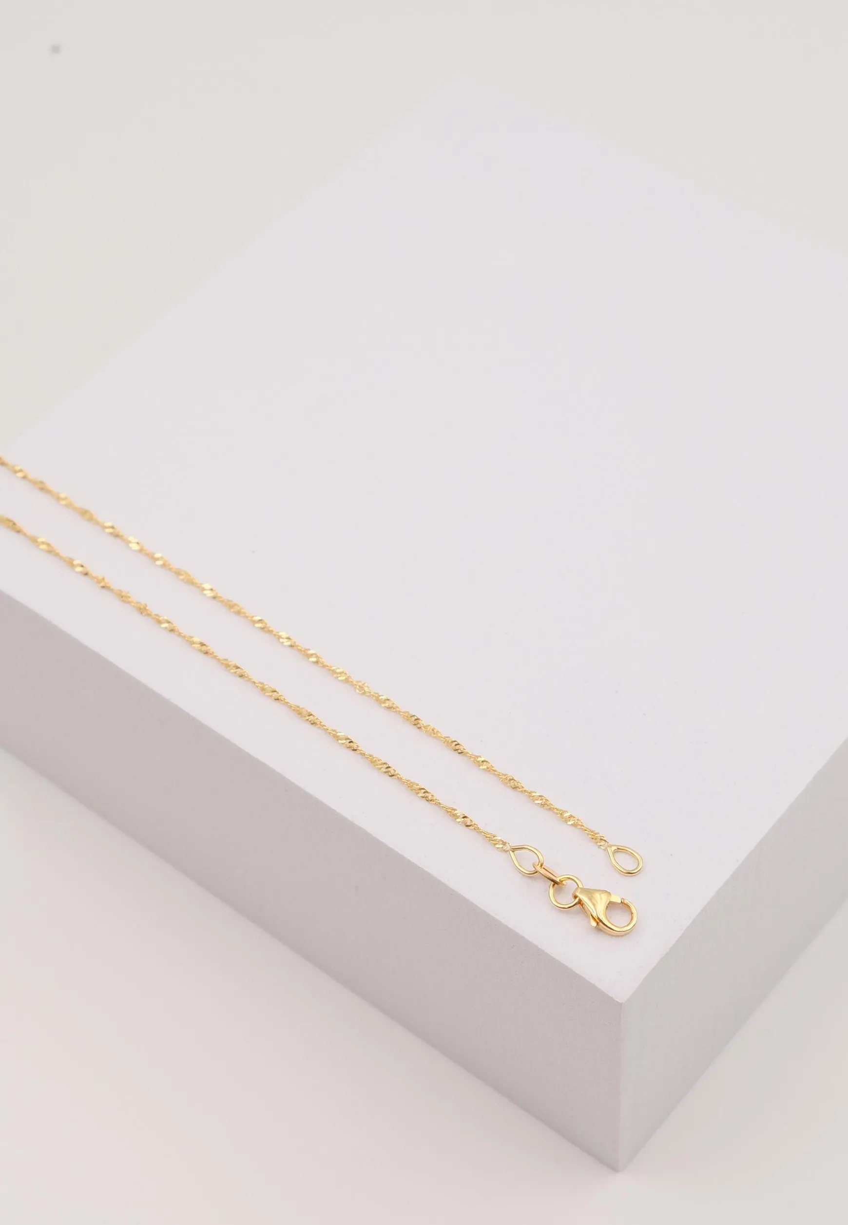 Collier Singapur Gelbgold 750, 1.2mm, 42cm