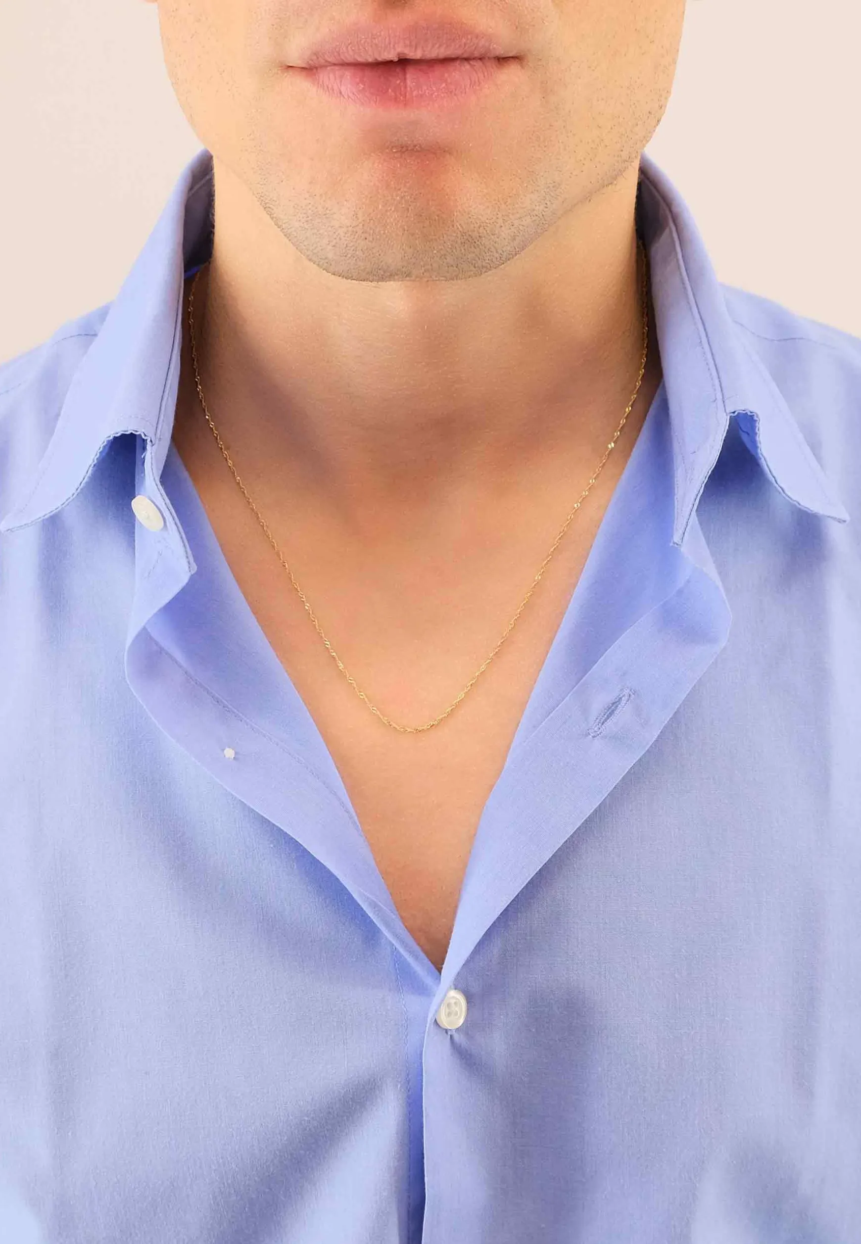 Collier Singapur Gelbgold 750, 1.2mm, 42cm