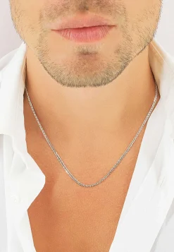 Collier Stäblipanzer Weissgold 750, 2.4mm, 42cm