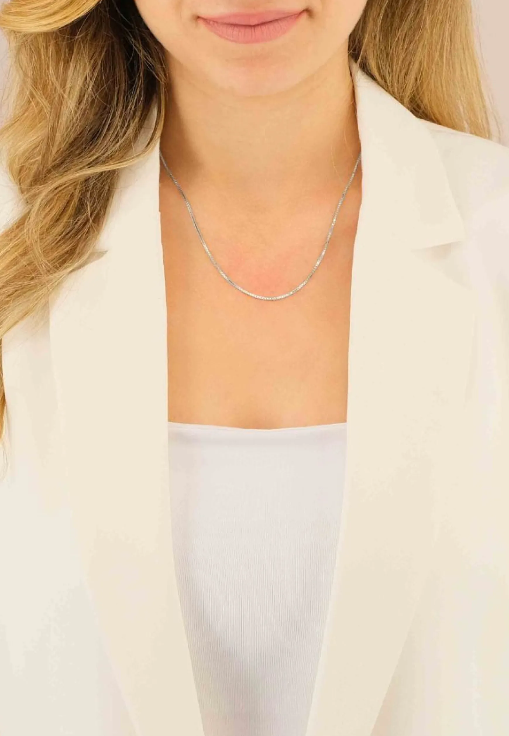 Collier Venezianer Weissgold 750, 1.1mm, 45cm