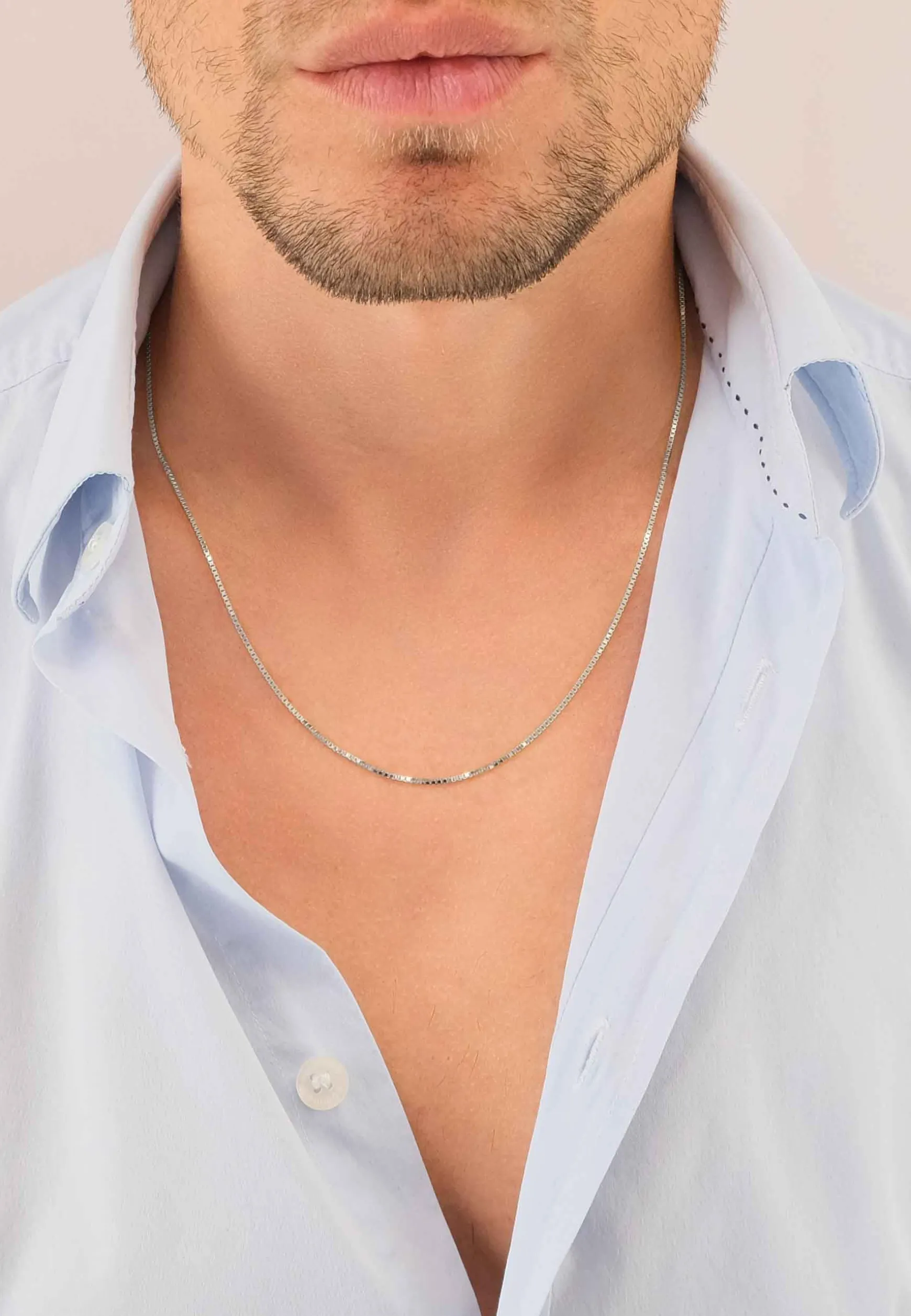 Collier Venezianer Weissgold 375, 1.1mm, 42cm