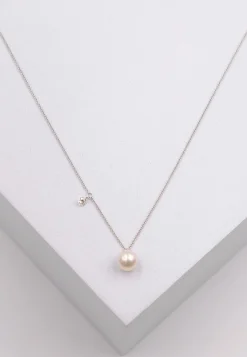 Collier Weissgold 750 Akoya Perle 5.5-6mm Brillant 0.06ct.