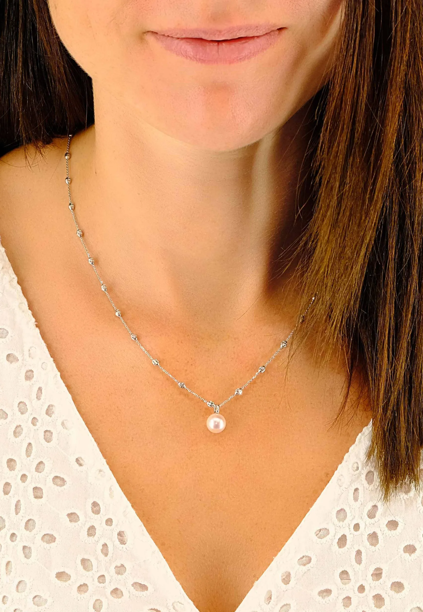 Collier Weissgold 750 Akoya Perle 8-8.5mm