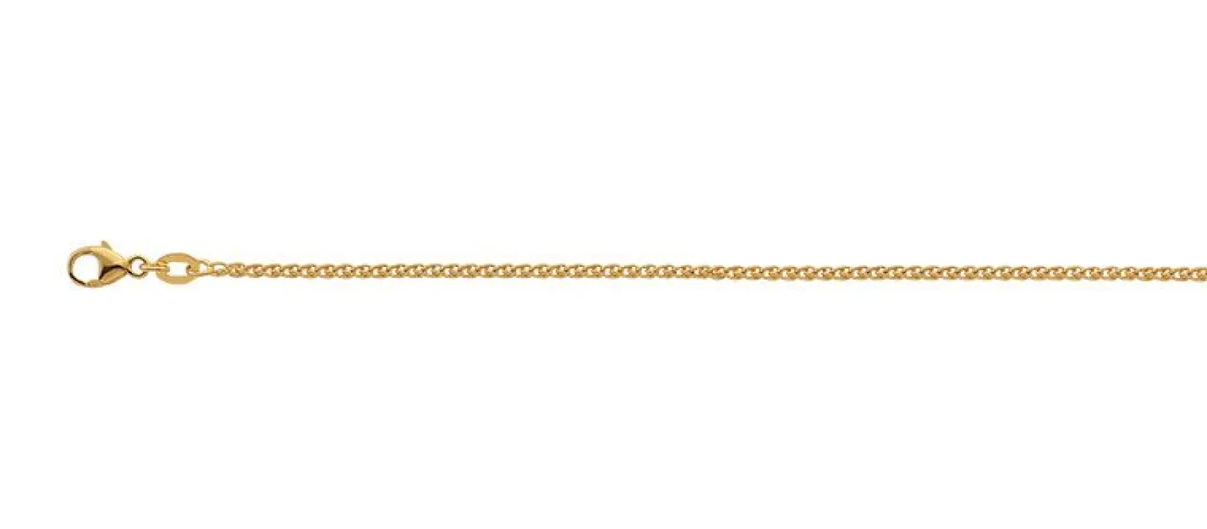 Collier Zopf Gelbgold 750, 1.7mm, 45cm