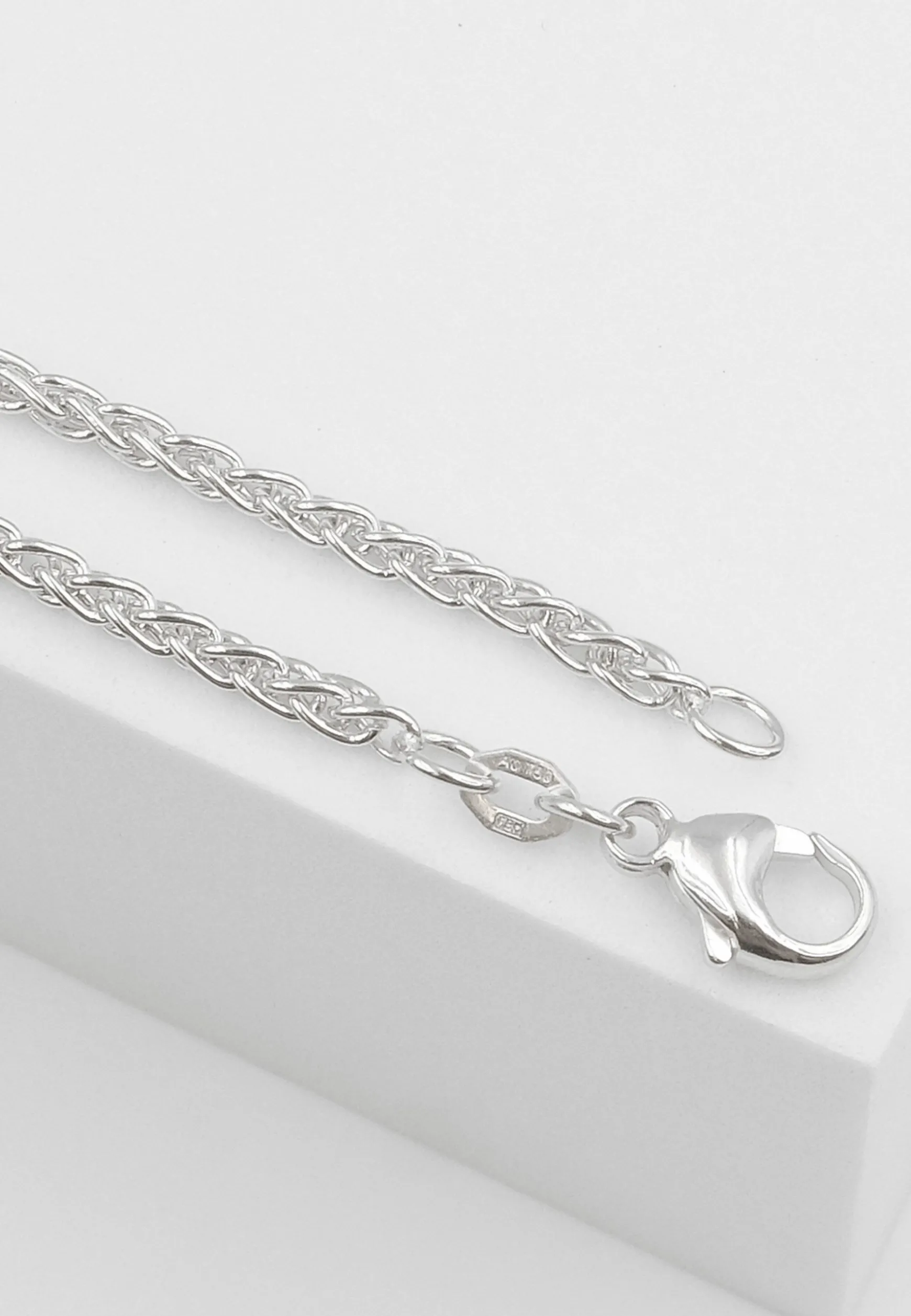 Collier Zopf Weissgold 750, 2.5mm, 42cm