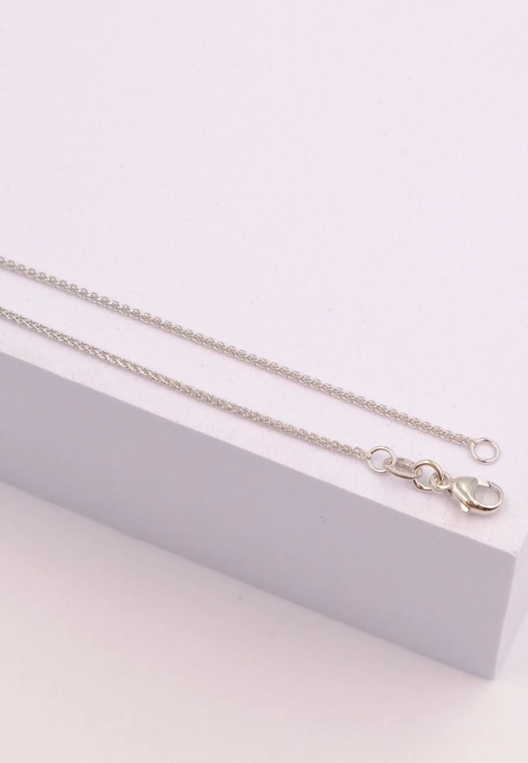 Collier Zopf Weissgold 750, 1.2mm, 45cm