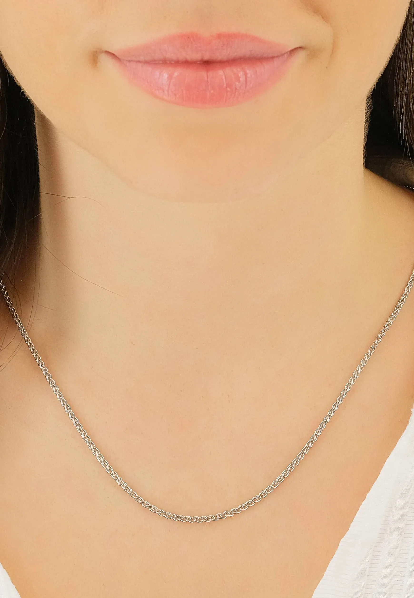 Collier Zopf Weissgold 750, 2.5mm, 42cm