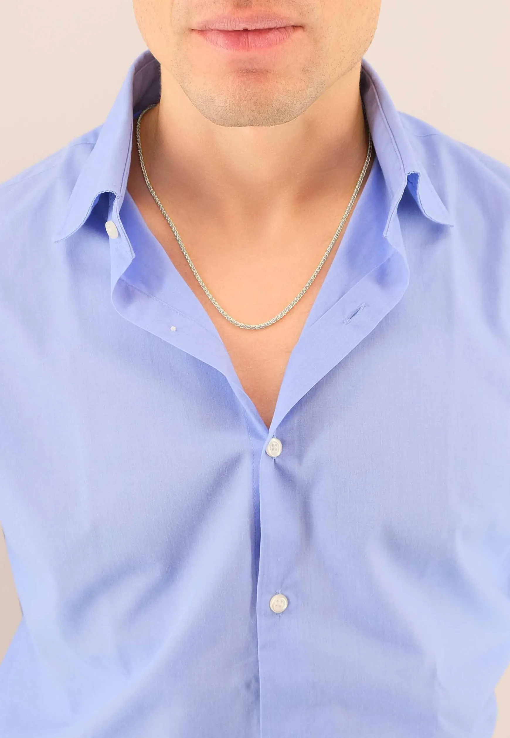 Collier Zopf Weissgold 750, 2.5mm, 55cm