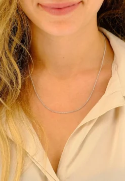 Collier Zopf Weissgold 750, 1.2mm, 45cm