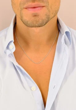 Collier Zopf Weissgold 750, 1.2mm, 45cm