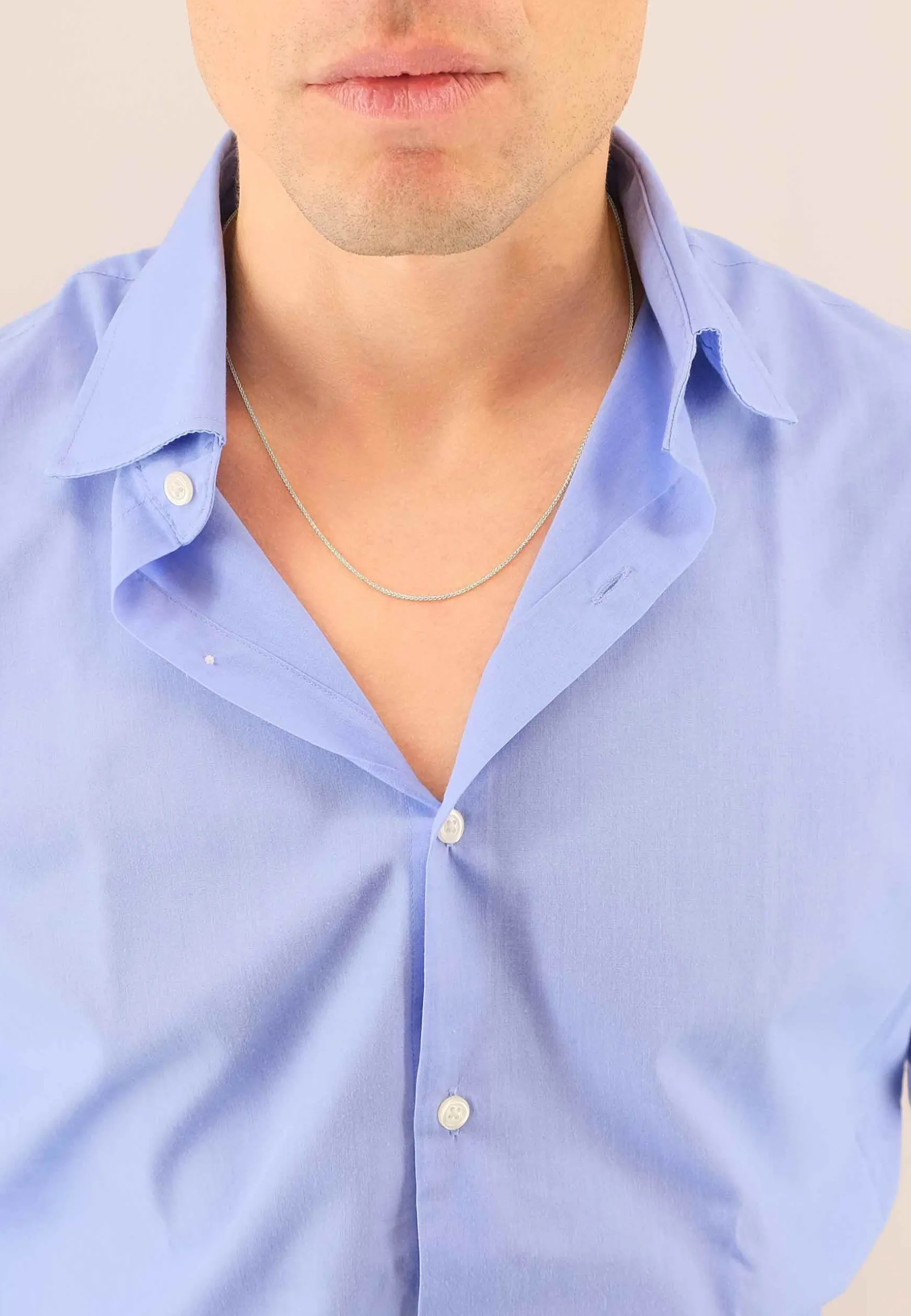 Collier Zopf Weissgold 750, 1.2mm, 38cm