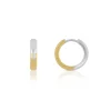 Creolen Bicolor Gelbgold-/Weissgold 750, 14mm