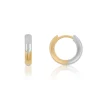 Creolen Bicolor Gelbgold-/Weissgold 750, 11mm
