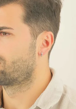 Creolen Bicolor Gelbgold-/Weissgold 750, 11mm