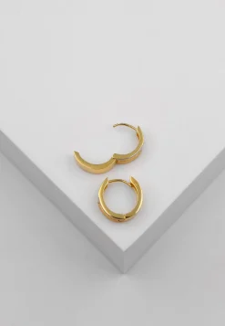 Creolen Bicolor Gelb-/Weissgold 750 Zirkonia 14mm