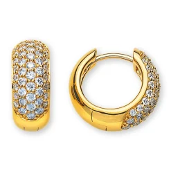 Creolen Gelbgold 750 Brillanten 0.83ct. Scharnier 13.5x5.7mm