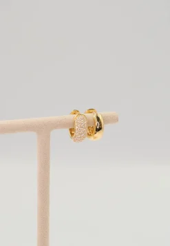 Creolen Gelbgold 750 Brillanten 0.83ct. Scharnier 13.5x5.7mm