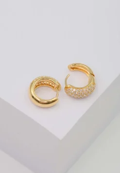 Creolen Gelbgold 750 Brillanten 0.83ct. Scharnier 13.5x5.7mm