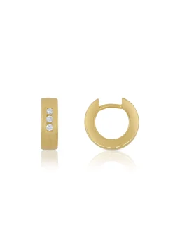 Creolen Gelbgold 750 Diamant 0.12ct. 13mm