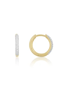 Creolen Gelbgold 750 Diamant 0.24ct. 15mm