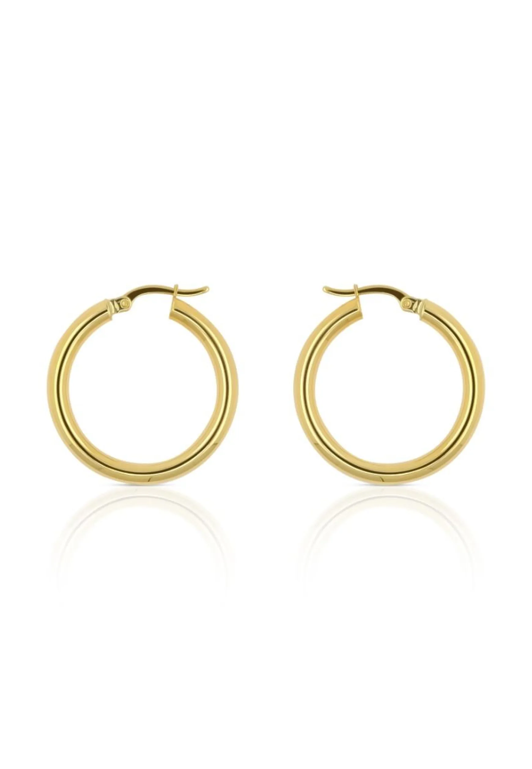 Creolen Gelbgold 750 Runddraht 26x3mm