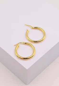 Creolen Gelbgold 750 Runddraht 26x3mm