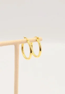 Creolen Gelbgold 750 Runddraht 26x3mm