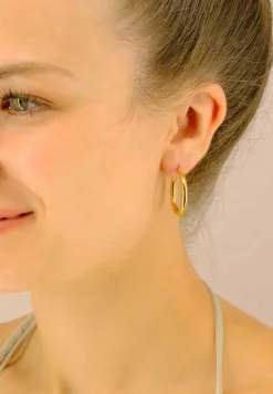 Creolen Gelbgold 750 Runddraht 26x3mm