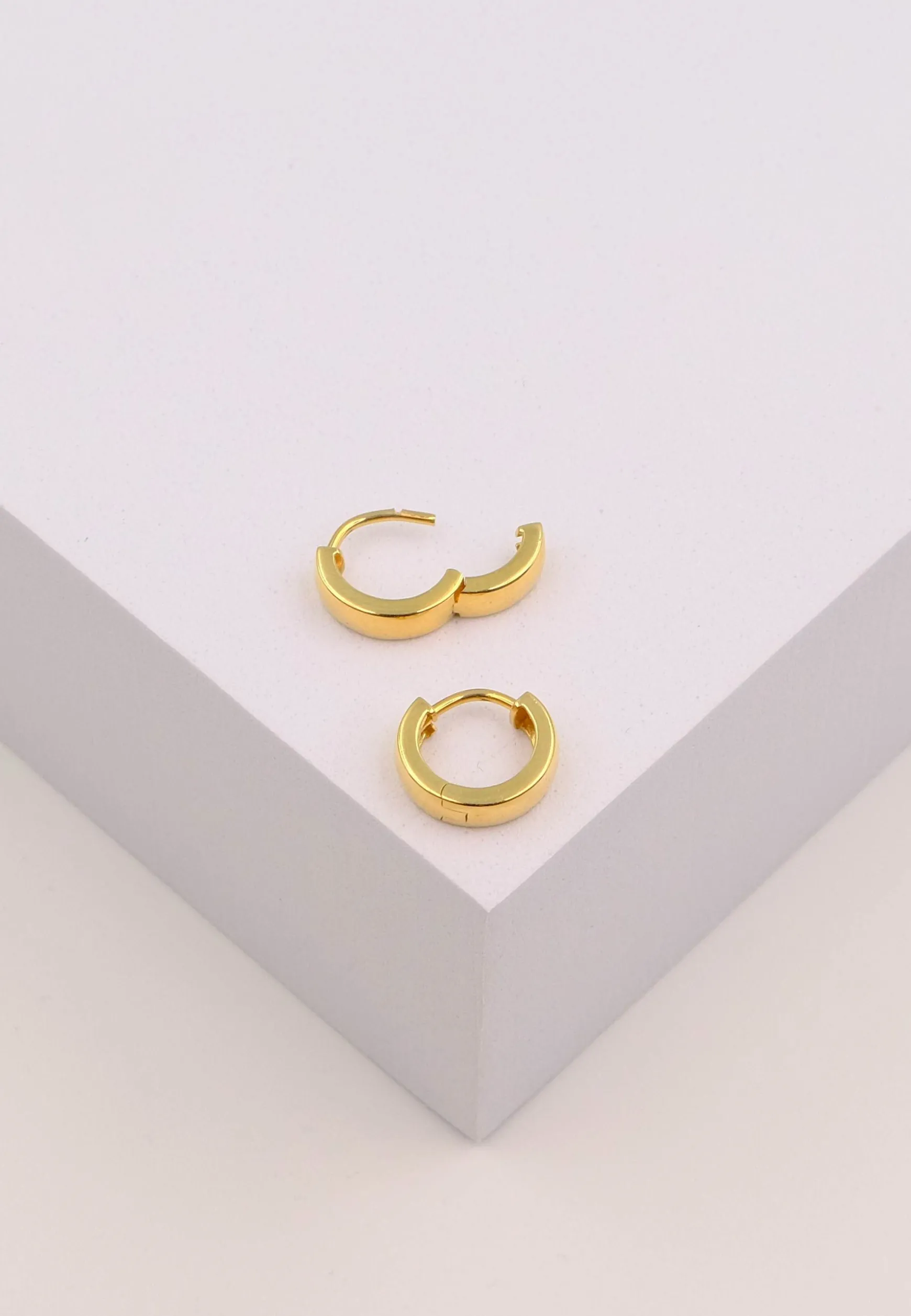 Creolen Gelbgold 750 U-Profil Scharnier 12.5mm